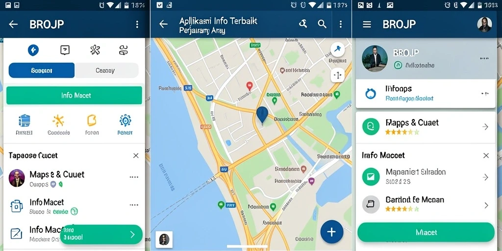 Antarmuka aplikasi BROJP menampilkan informasi kemacetan secara jelas.