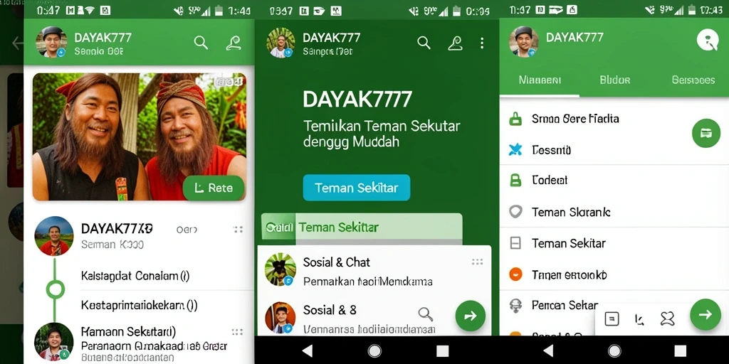 Antarmuka aplikasi DAYAK777 yang menarik dan mudah digunakan.