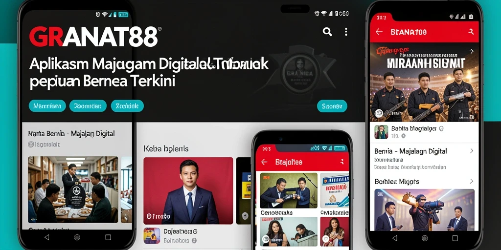 Tampilan antarmuka pengguna aplikasi Majalah Digital GRANAT88 yang menarik.