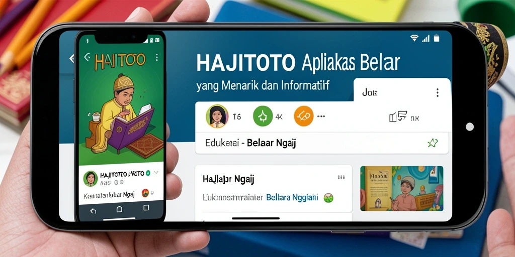 Antarmuka menarik dan mudah digunakan untuk belajar Ngaji.