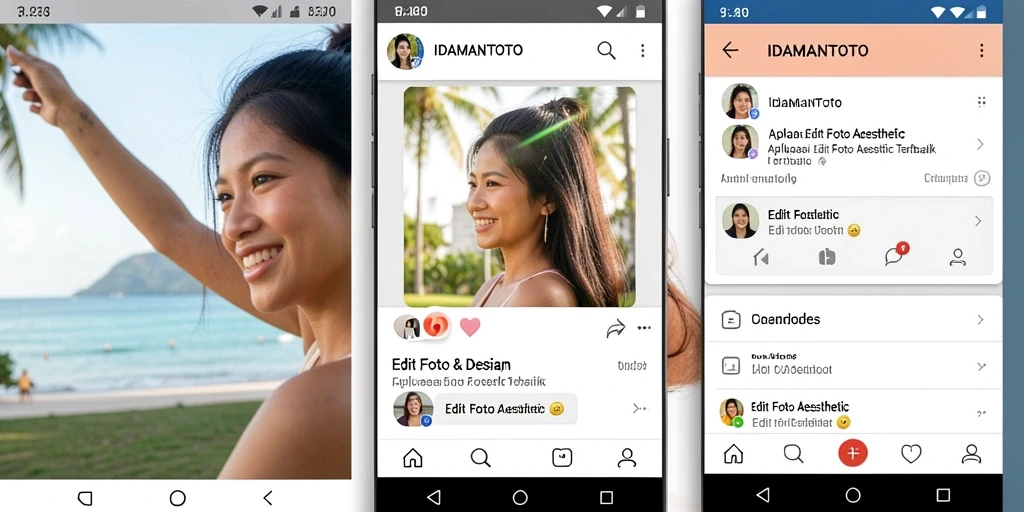 Antarmuka intuitif IDAMANTOTO dengan berbagai filter estetis yang menakjubkan.