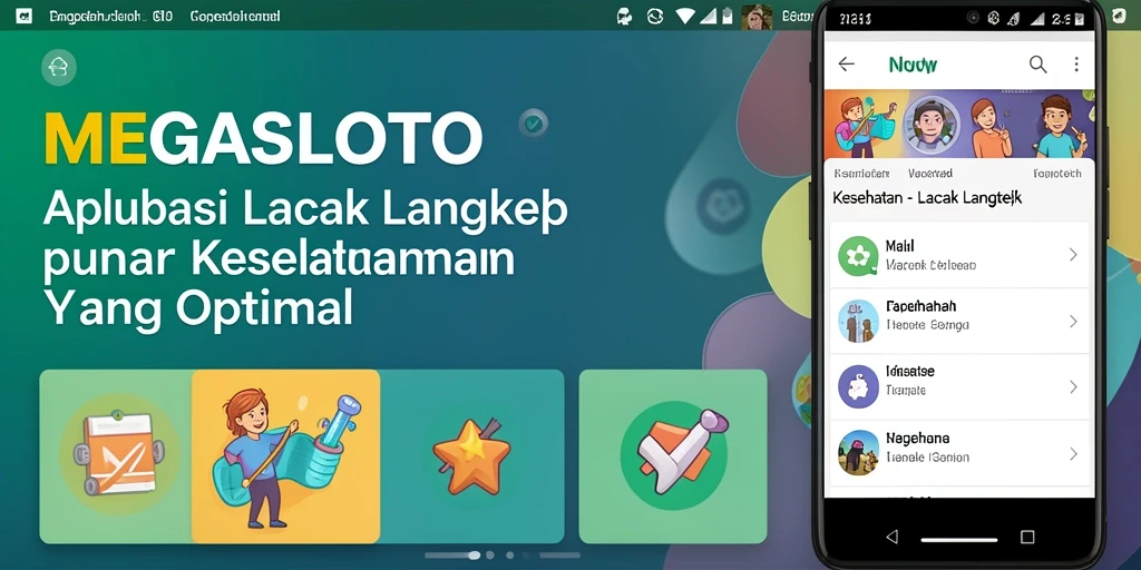 Antarmuka MEGASLOTO menampilkan fitur pelacakan langkah dengan jelas dan informatif.