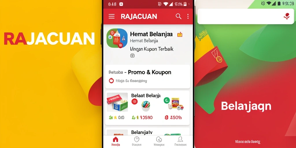 Tampilan antarmuka RAJACUAN dengan berbagai pilihan kupon.